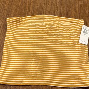 American Eagle Outfitters Mustard and White Striped Top